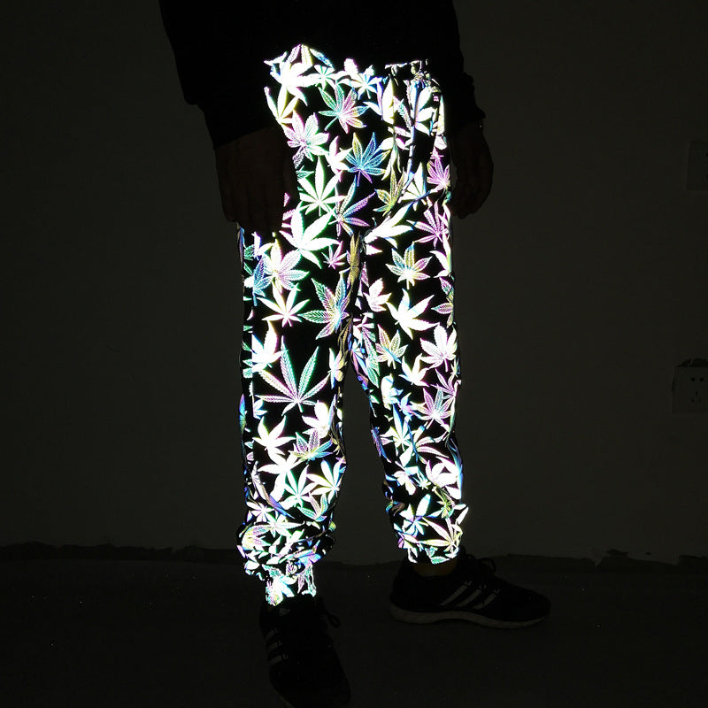 Reflective Loose Tapered Sweatpants