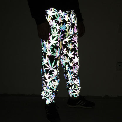 Reflective Loose Tapered Sweatpants