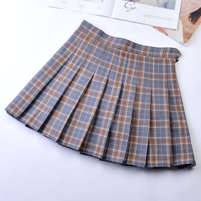 High-waisted college skirt