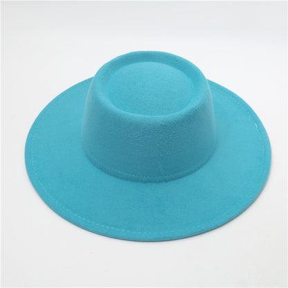 Sombrero Fedora retro de ala ancha de 8 cm