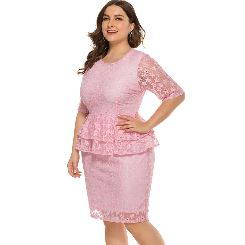 Plus size full lace dress