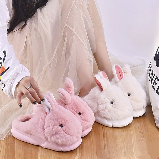 Cartoon Rabbit Fur Slippers