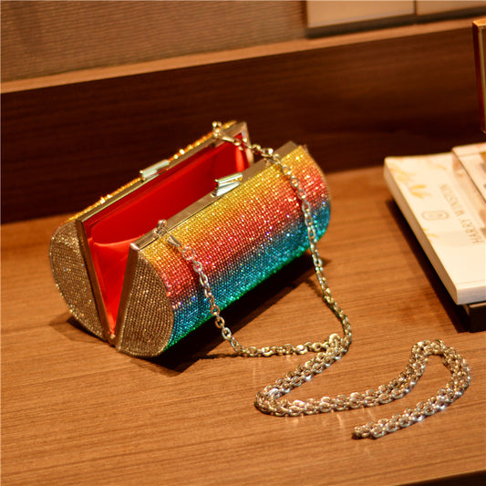 Rainbow Gradient Diamond Clutch