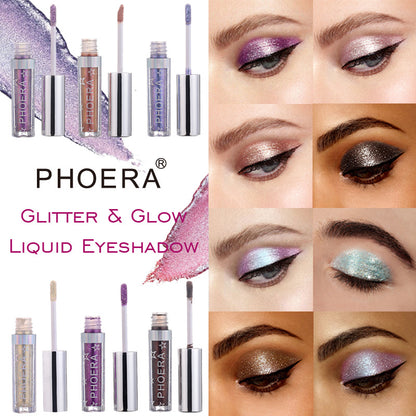 PHOERA Magnificent Metals Sombra de ojos líquida con brillo y brillo, 12 colores