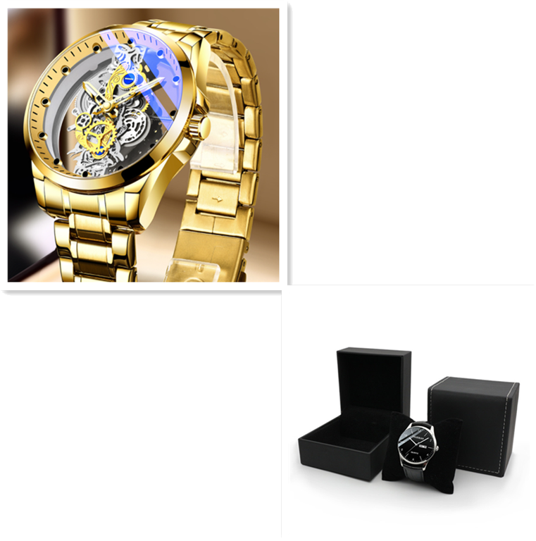 Luxury Skeleton Automatic Quartz Watch