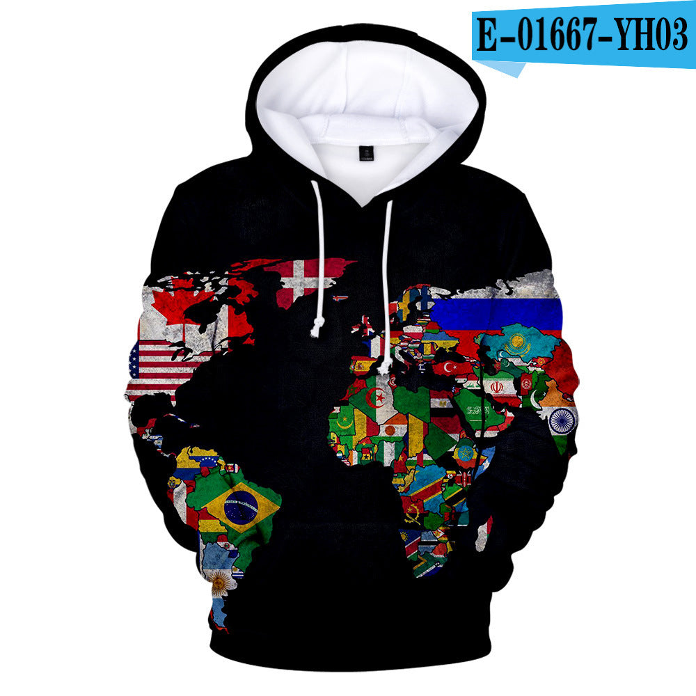 SUDADERA CON CAPUCHA MAPA