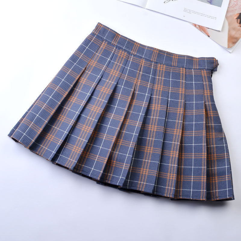 High-waisted college skirt