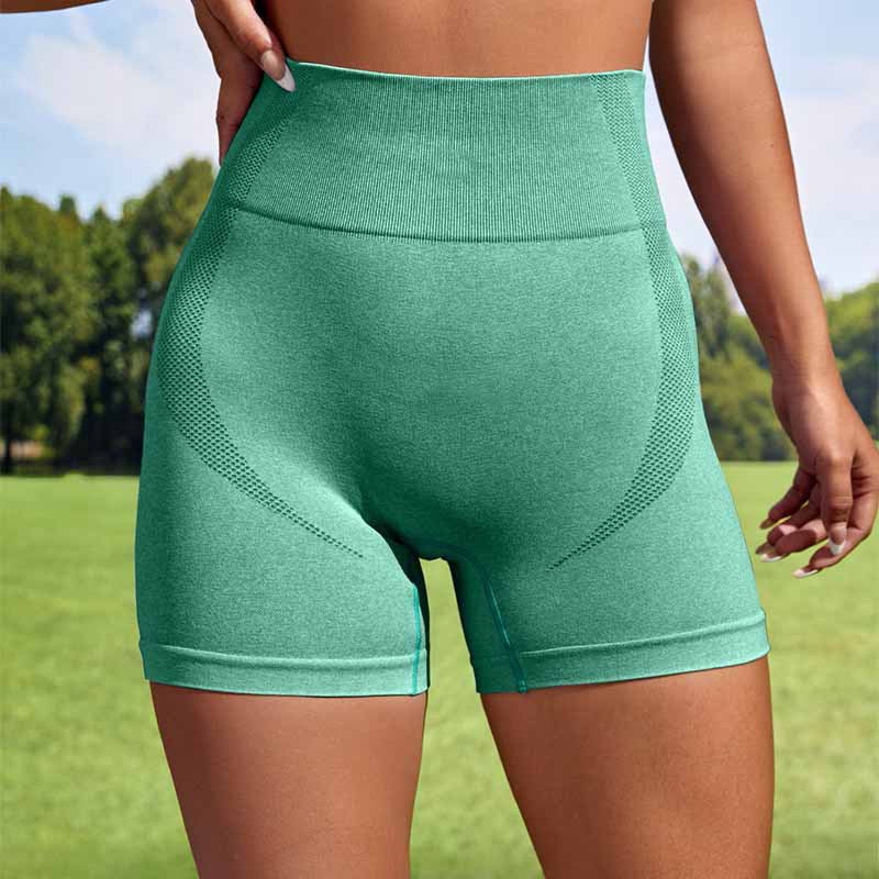 Leggings cortos deportivos sin costuras de cintura alta para mujer