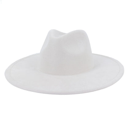 Sombrero de caballero con borde plano de gamuza