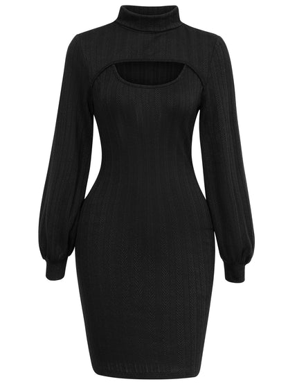 Slim Fit Long Sleeves Sheath Dress