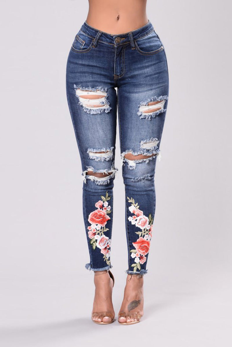 Denim Pencil Pants