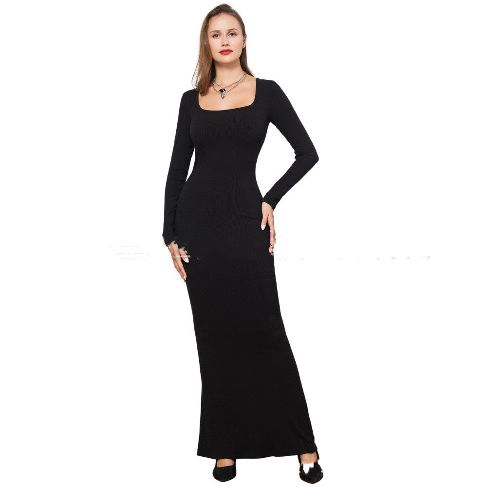 Hip Lifting Long Sleeve Narrow Dress