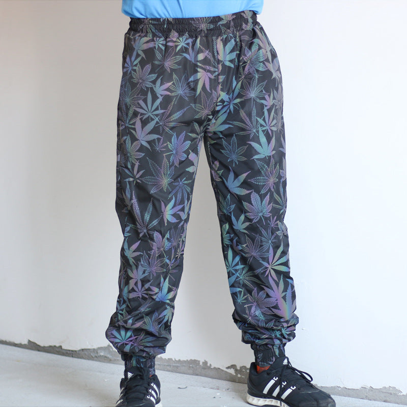 Reflective Loose Tapered Sweatpants