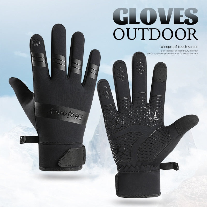 Guantes a prueba de frío para montar en pantalla táctil, impermeables, resistentes al viento, a la moda para hombres y mujeres