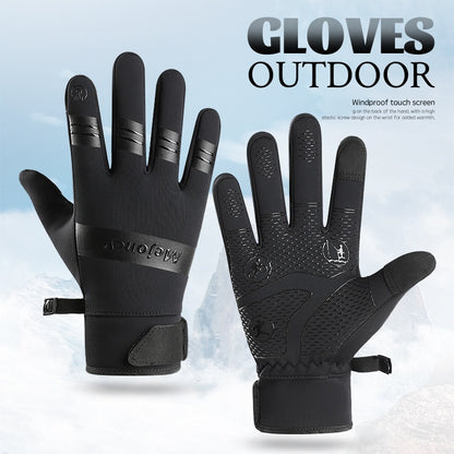 Guantes a prueba de frío para montar en pantalla táctil, impermeables, resistentes al viento, a la moda para hombres y mujeres