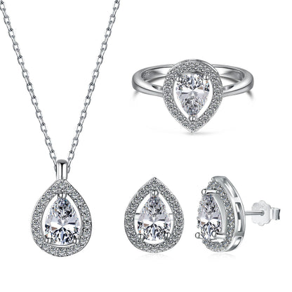 Conjunto de joyas de plata esterlina