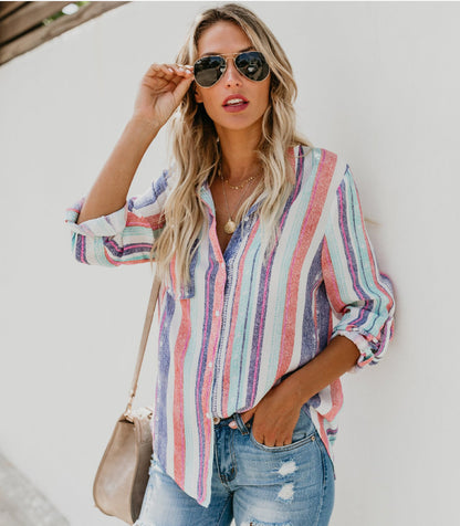 Button up striped shirt