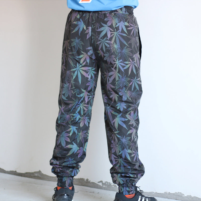 Reflective Loose Tapered Sweatpants