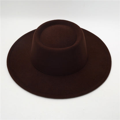 Sombrero Fedora retro de ala ancha de 8 cm