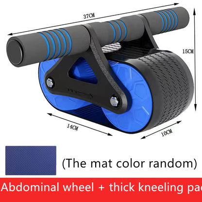 Double Wheel Abdominal Exerciser Automatic Rebound Ab Waist Trainer