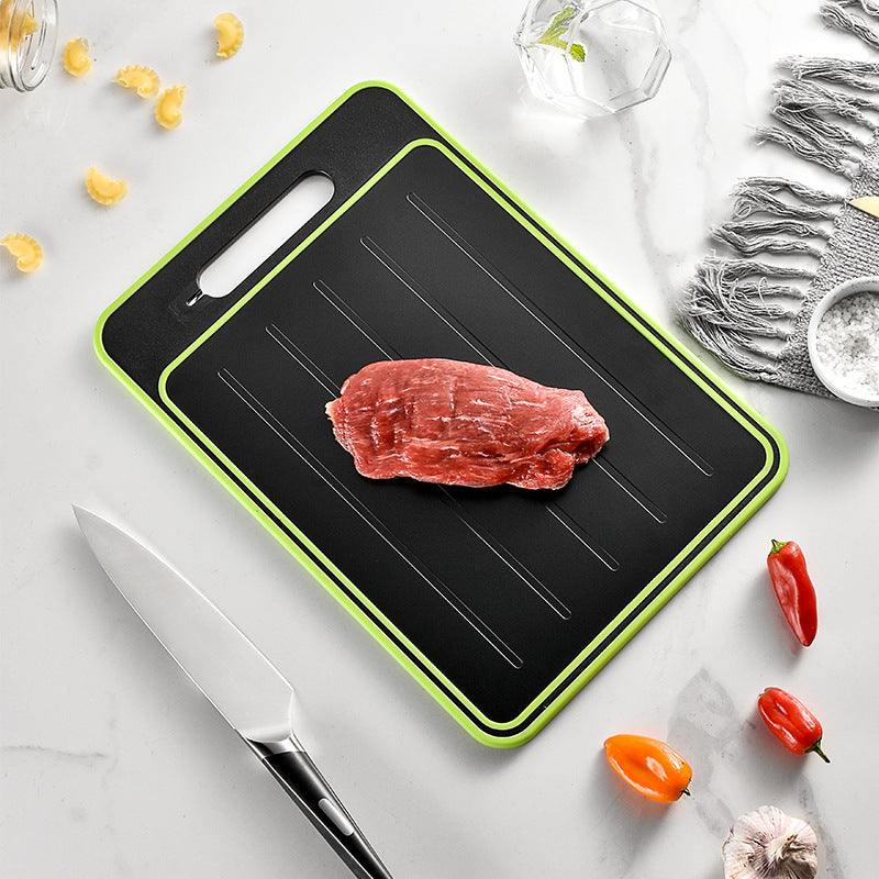 Double-side Cutting Board With Defrosting function and Knife Sharpener