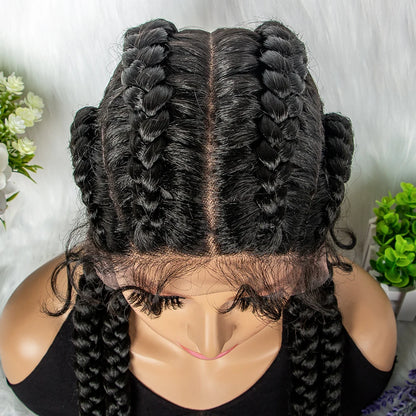 32 inches Large Four Braid Lace Wig for Full Lace Glueless