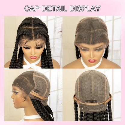 34 inches Synthetic Full Lace Braided Wig