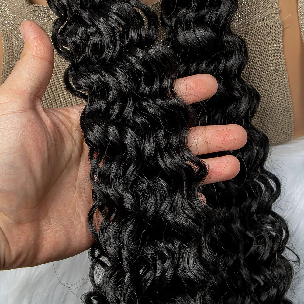 Synthetic Lace Front Curly Water Wave Wig Frontal