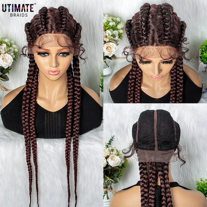 32 inches Large Four Braid Lace Wig for Full Lace Glueless