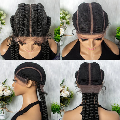 32 inches Large Four Braid Lace Wig for Full Lace Glueless