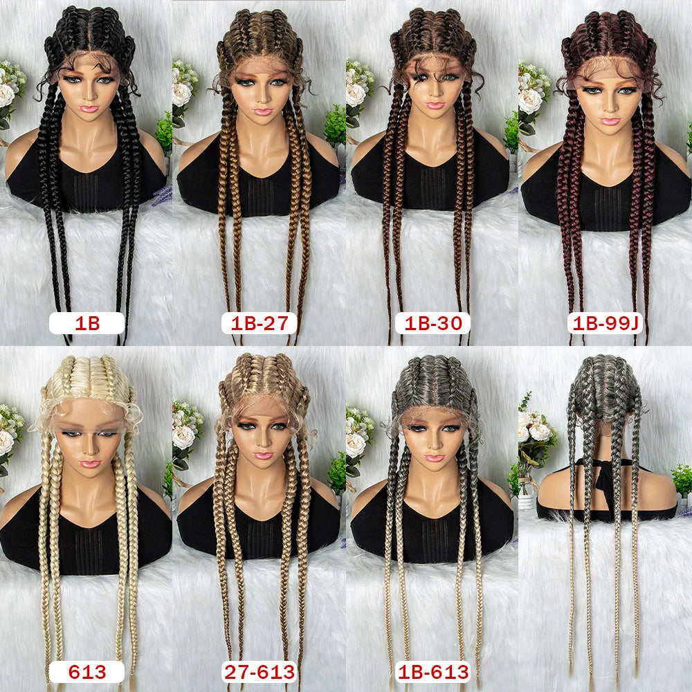 32 inches Large Four Braid Lace Wig for Full Lace Glueless