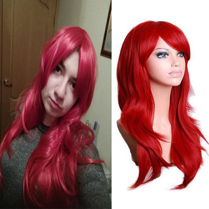 QQXCAIW Long Wavy Cosplay Wig