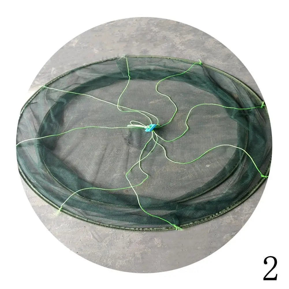 Open Folding Lifting Net For Fishing Fish Shrimp Crab Cage Fishing gear fFishing Net Multi Wire Circular Shrimp Net