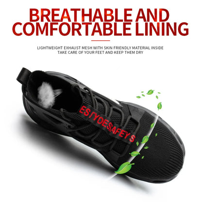 Breathable Men's Safety Shoes New Work Shoes Waterproof Breathable SRA Non-slip