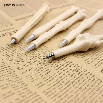 Jonvon Satone 100 Pcs Wholesale Bone Pen Ball Pens Monster Toy Ballpoint Pen Stationery School Supplies Office Accessories Stylo