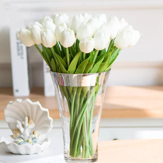 10/30pcs Tulip Artificial Flowers Vase