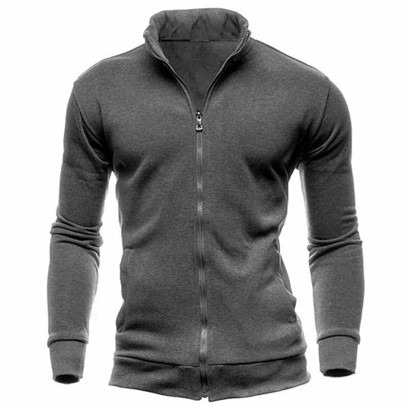 MRMT 2023 Brand New Men's No Hoodies Sweatshirts Zipper Stand Collar Men Sweatshirts For Male No Hooded Sweatshirt Man Pullover