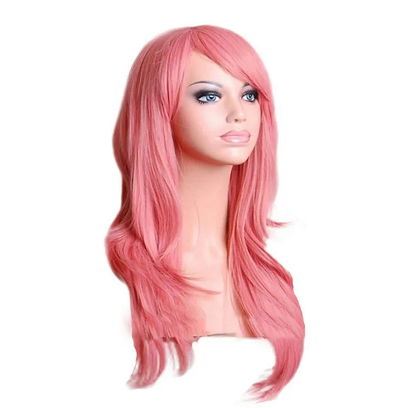 QQXCAIW Long Wavy Cosplay Wig