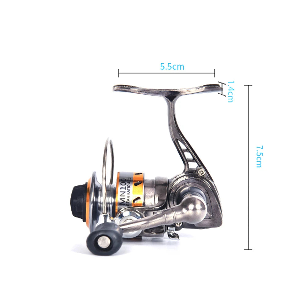 POWER Full Metal Mini Winter Ice Fishing Reel Small Spinning Reels Carp Raft Fishing Wheel for Fish Accessories Saltwater Gear