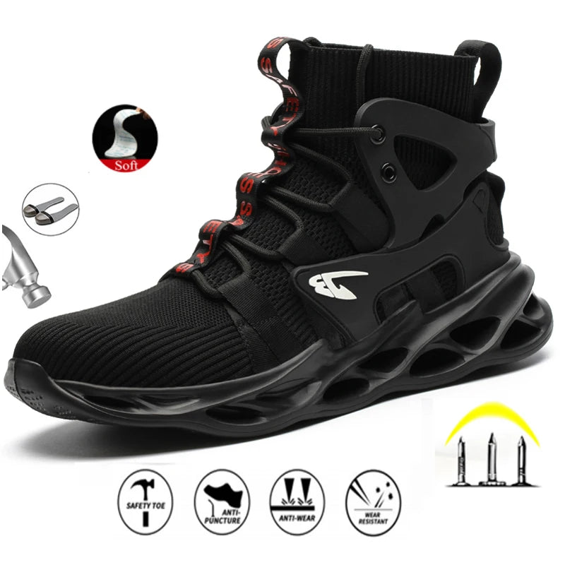 Breathable Men's Safety Shoes New Work Shoes Waterproof Breathable SRA Non-slip