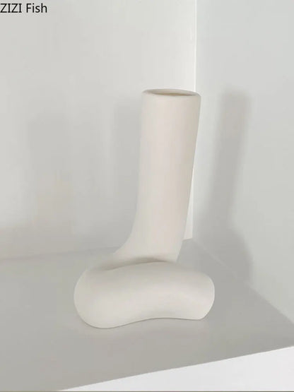 Ceramic Abstract Body Vase