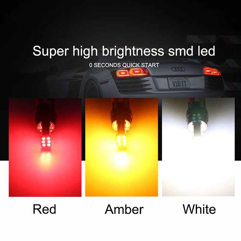 NLpearl 2x Car Signal Lamp 7440 Led Bulb 3030 24SMD T20 7443 Led W21W W21/5W 12V Auto Turn Signal Light Reverse Rear Lamps