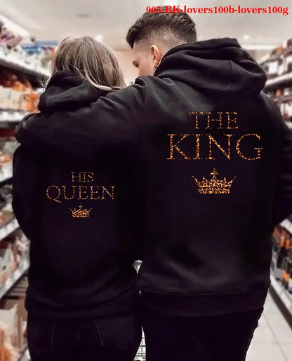 QUEEN KING Couple Sweatshirt Plus Size Hoodies