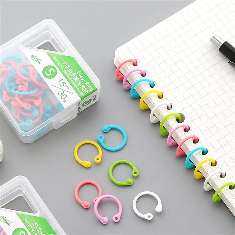 32 Pcs Creative Plastic Multi-Function Circle Ring DIY Albums Loose-Leaf Book Binder Hoops Office Binding Supplies