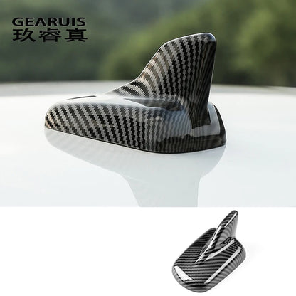 Car Styling Carbon Fiber Antenna Shark Fin Aerials Trim decoration Cover Stickers For Audi A4 B9 A5 Q2 Q3 Q5L Auto Accessories