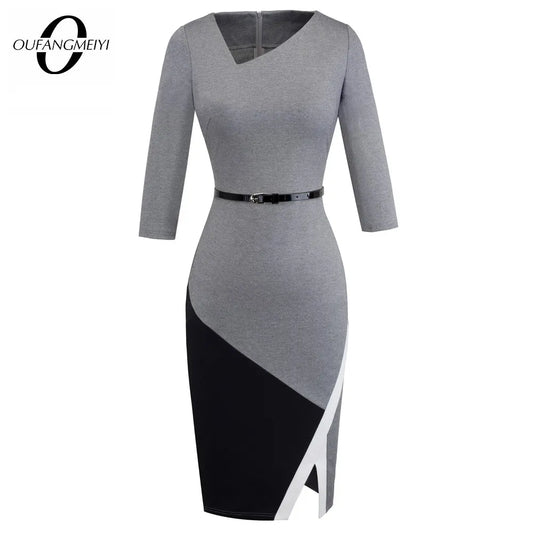 Women Formal Knee Length Pencil Dress