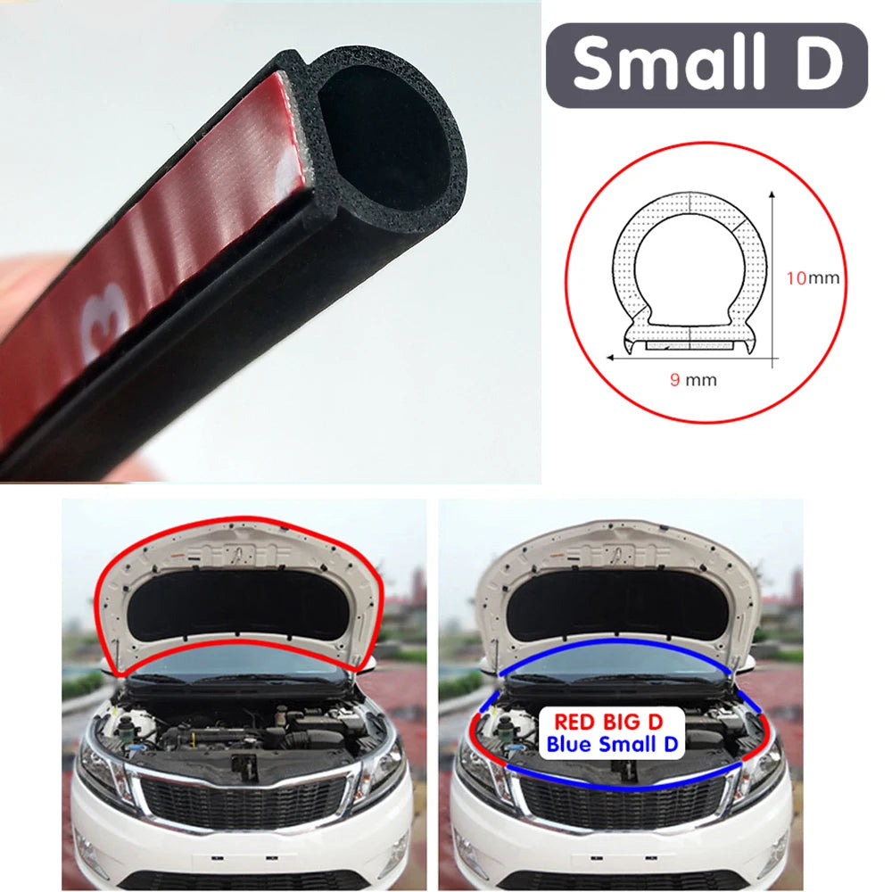 Small D Car Door Weatherstrip