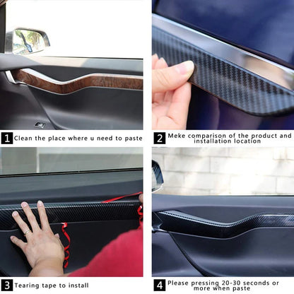 Car Inner Door Trim Cover Interior Mouldings Trims for Tesla Model S