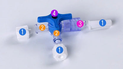 Plastic Three Way Stop Cock for Clinical Hospital Luer Lock Adapter 3 Way Stopcock Flexiable T-Connector Extension Tube