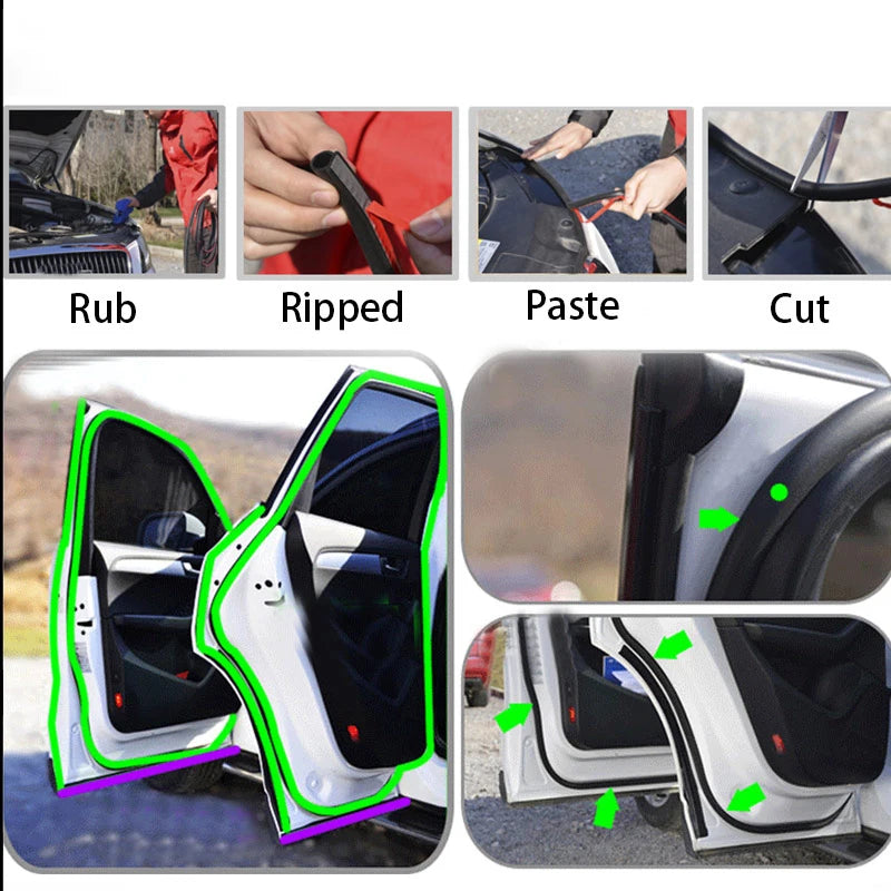 Small D Car Door Weatherstrip